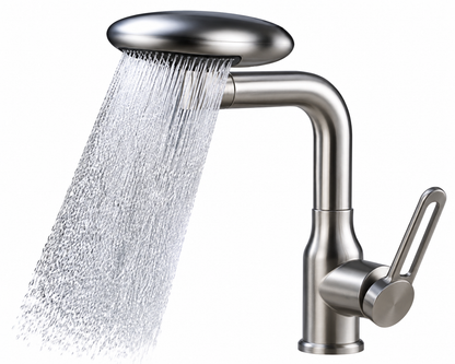 Grifo multifuncional para lavabo con efecto cascada: 4 modos en 1