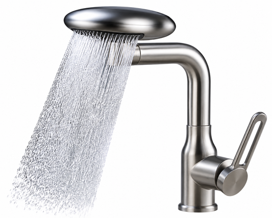 Grifo multifuncional para lavabo con efecto cascada: 4 modos en 1